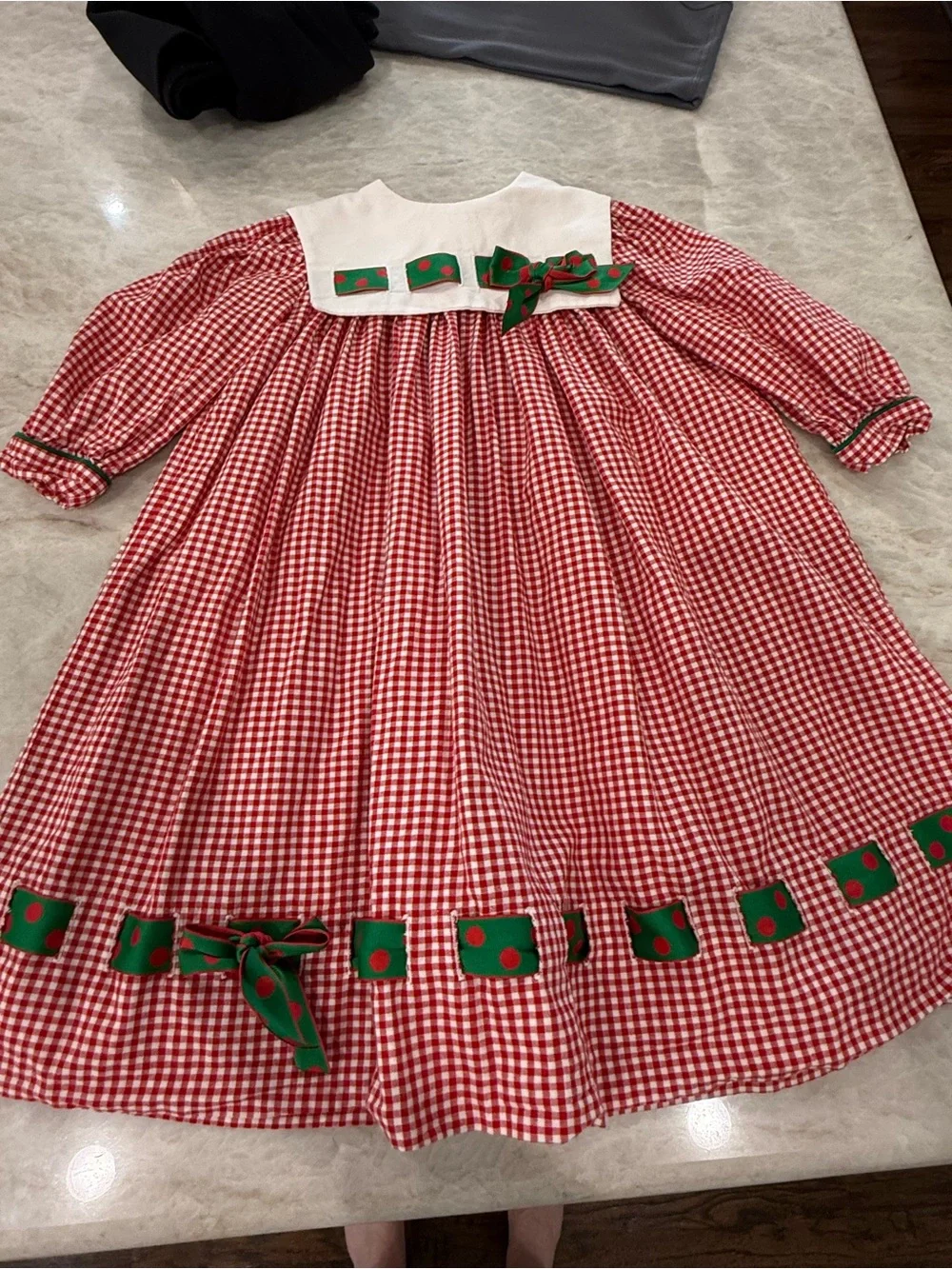 Girls Boutique Red Christmas Dress Peaches and Cream 2T